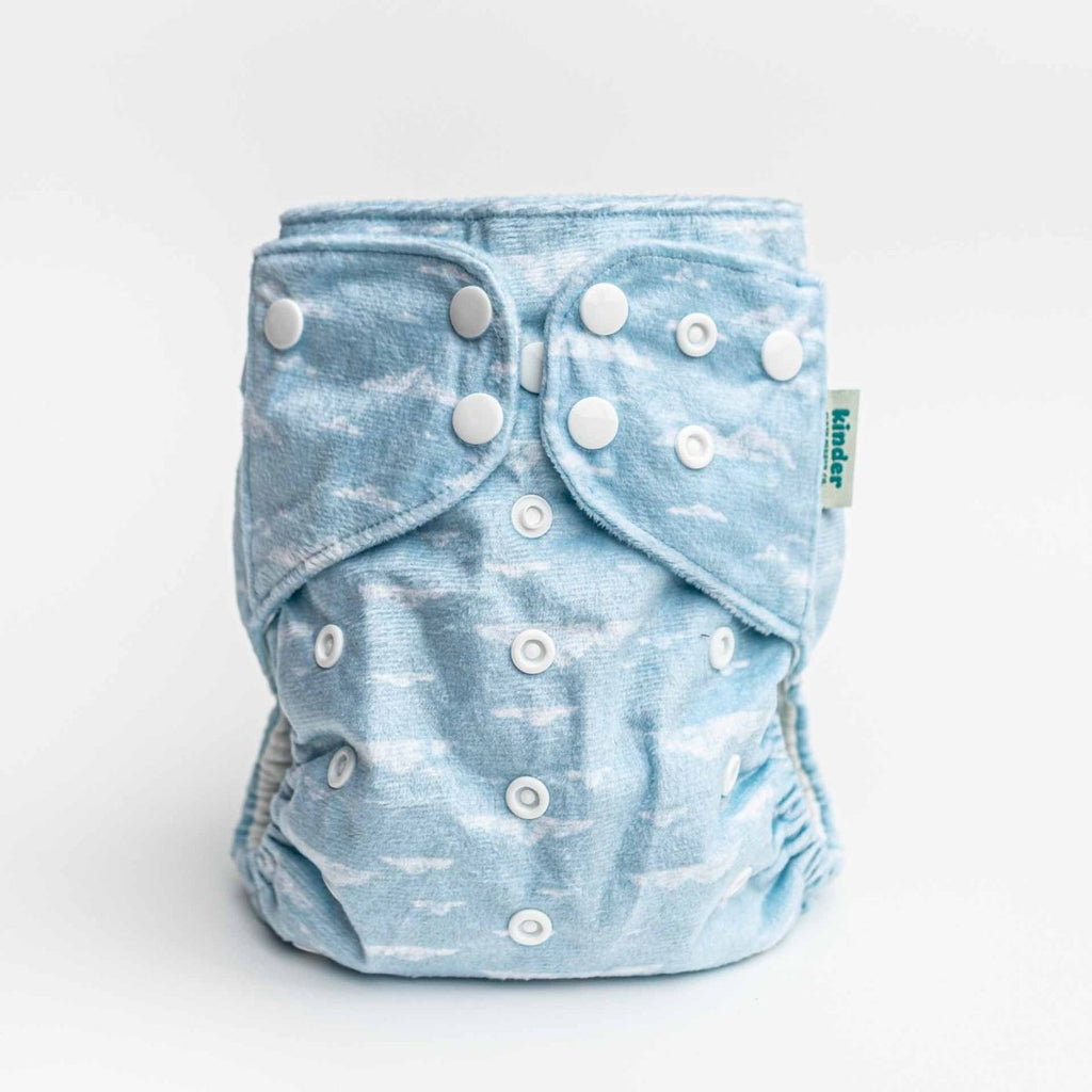 Patterned Lounger Pocket Cloth Diaper — Minky Fleece with Athletic Wicking Jersey - Kinder Cloth Diaper Co. - 22 - 03 - 05A - modern reusable cloth diapers and more for birth to potty training - Pittsburgh Based Small Business