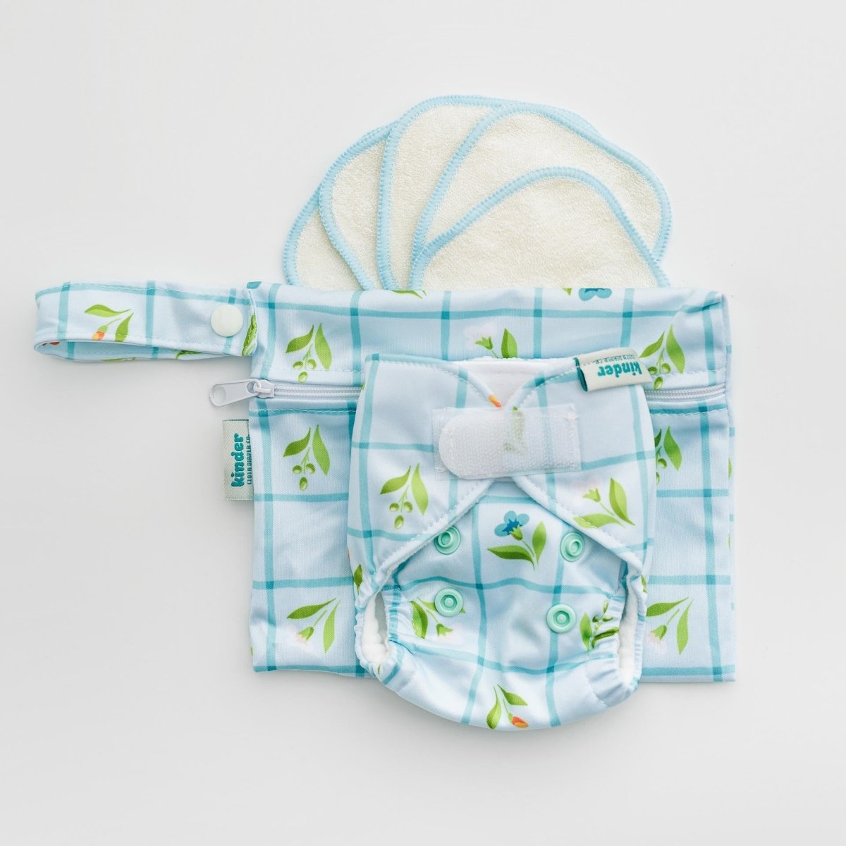 Isla Floral - Modern - Cloth - Diapers - Pocket Diaper - Kinder Cloth Diaper Co. - Pittsburgh - Based - Small - Business - Woman - Owned