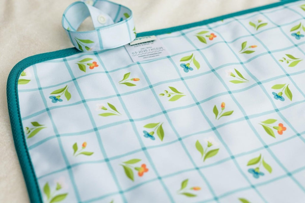 Isla Floral - Modern - Cloth - Diapers - Change Mat - Kinder Cloth Diaper Co. - Pittsburgh - Based - Small - Business - Woman - Owned