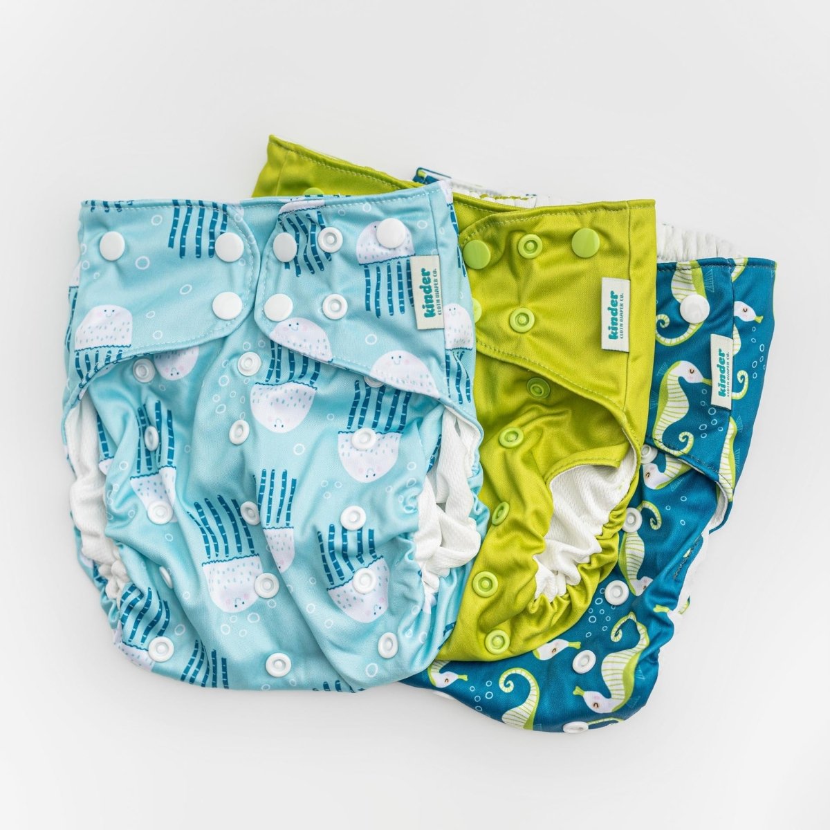 Reusable Swim Diapers with Athletic Wicking Jersey (7 - 60lbs) - Kinder Cloth Diaper Co. - modern reusable cloth diapers and more for birth to potty training - Pittsburgh Based Small Business