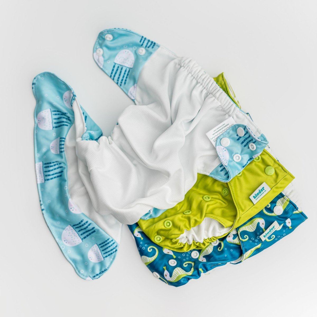 Reusable Swim Diapers with Athletic Wicking Jersey (7 - 60lbs) - Kinder Cloth Diaper Co. - modern reusable cloth diapers and more for birth to potty training - Pittsburgh Based Small Business