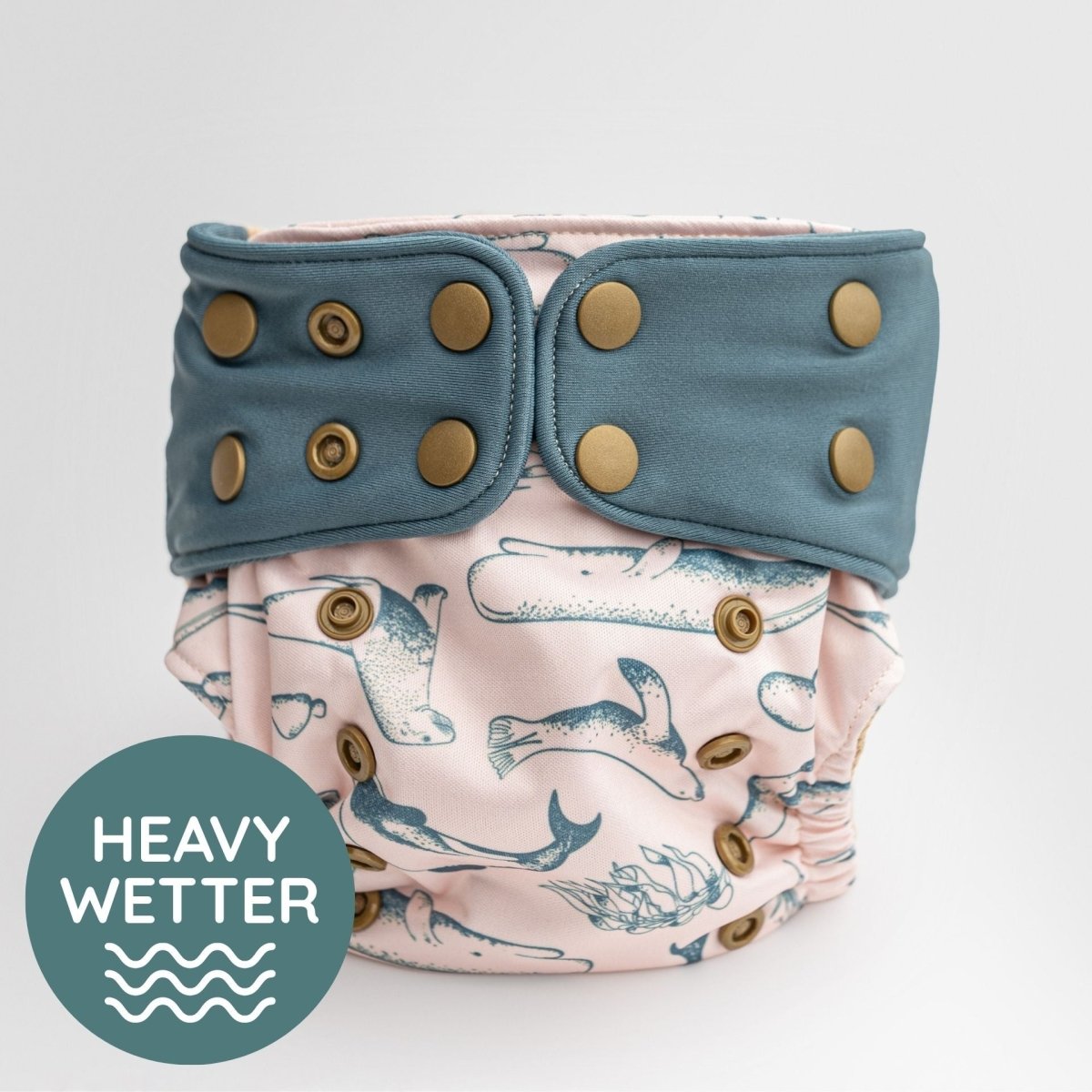 Kaikoura by Kekoa in Teal - Modern - Cloth - Diapers - Cloth Diaper - Kinder Cloth Diaper Co. - Pittsburgh - Based - Small - Business - Woman - Owned
