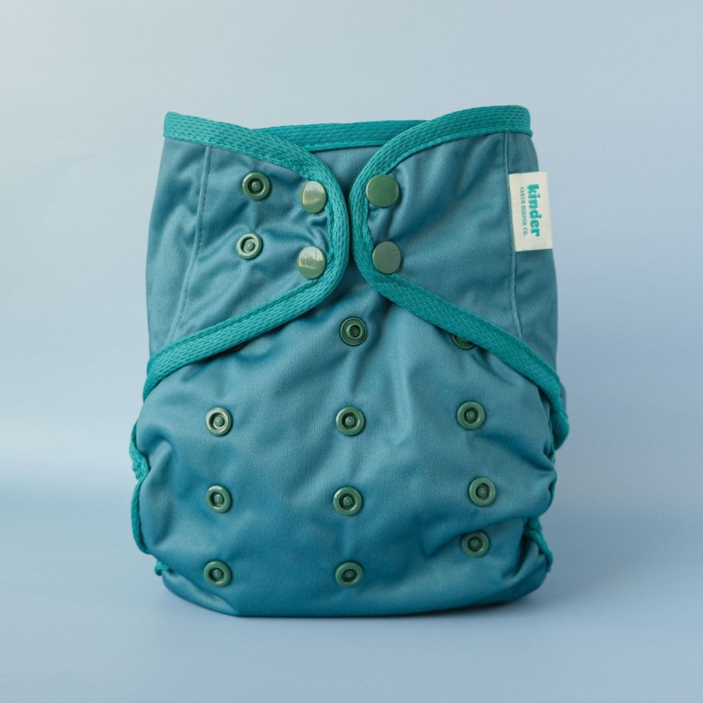Solid Color Wipeable Cloth Diaper Cover, Grows with your Baby - Kinder Cloth Diaper Co. - 17 - 04 - 03 - modern reusable cloth diapers and more for birth to potty training - Pittsburgh Based Small Business