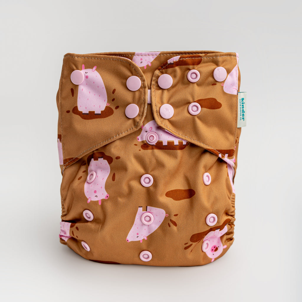 Animals and Insects: Essentials Pocket Cloth Diaper with Athletic Wicking Jersey, Grows with your Baby