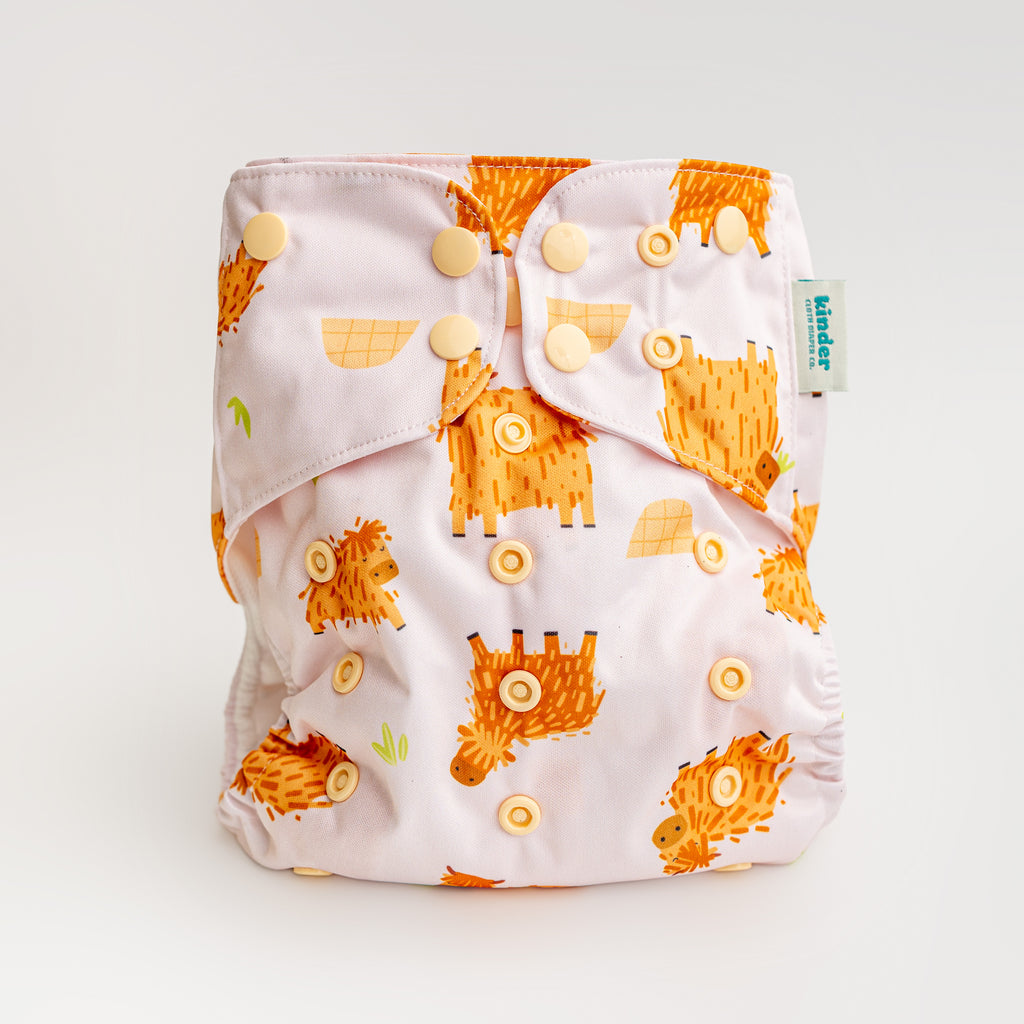 Animals and Insects: Essentials Pocket Cloth Diaper with Athletic Wicking Jersey, Grows with your Baby