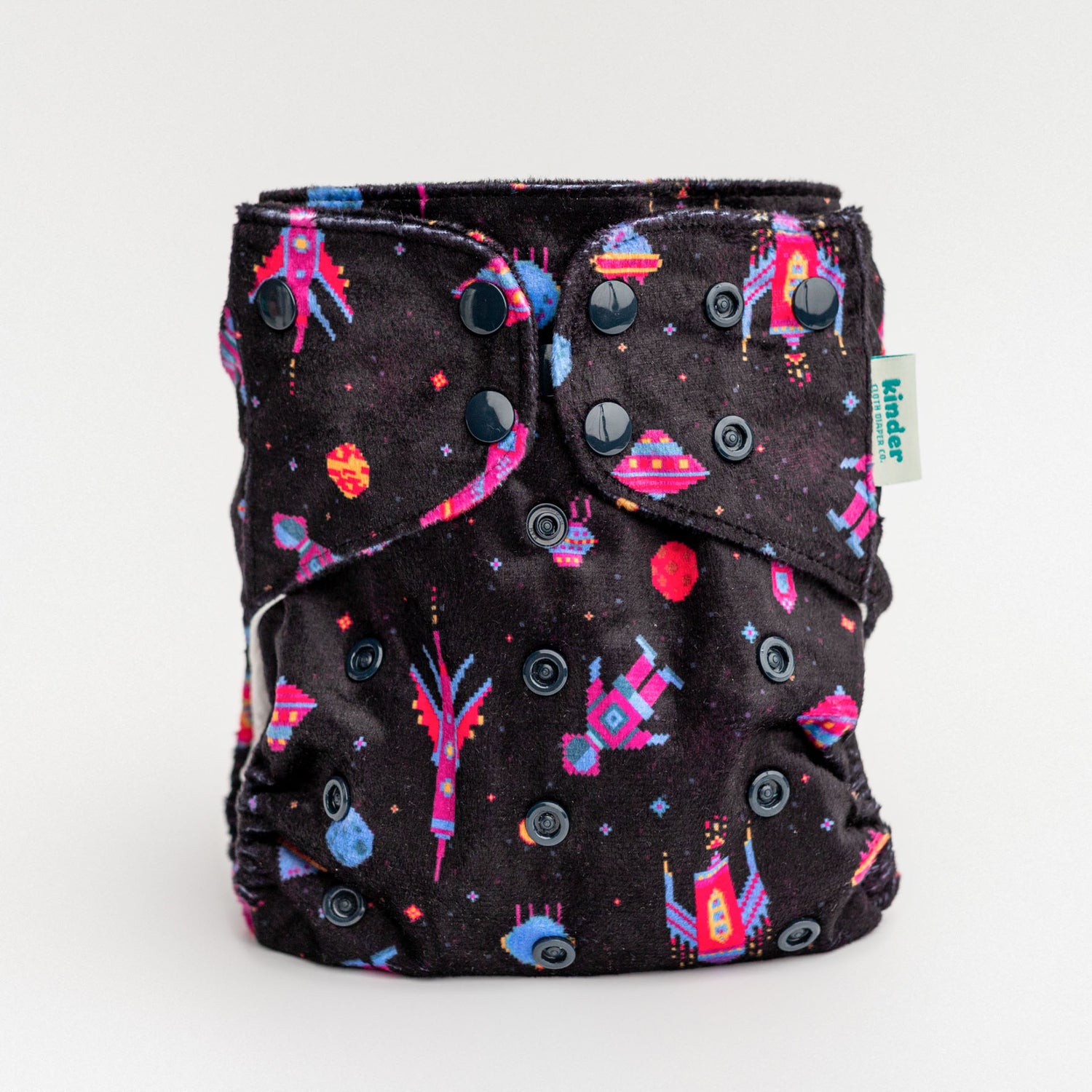 Patterned Lounger Pocket Cloth Diaper — Minky Fleece with Athletic Wicking Jersey