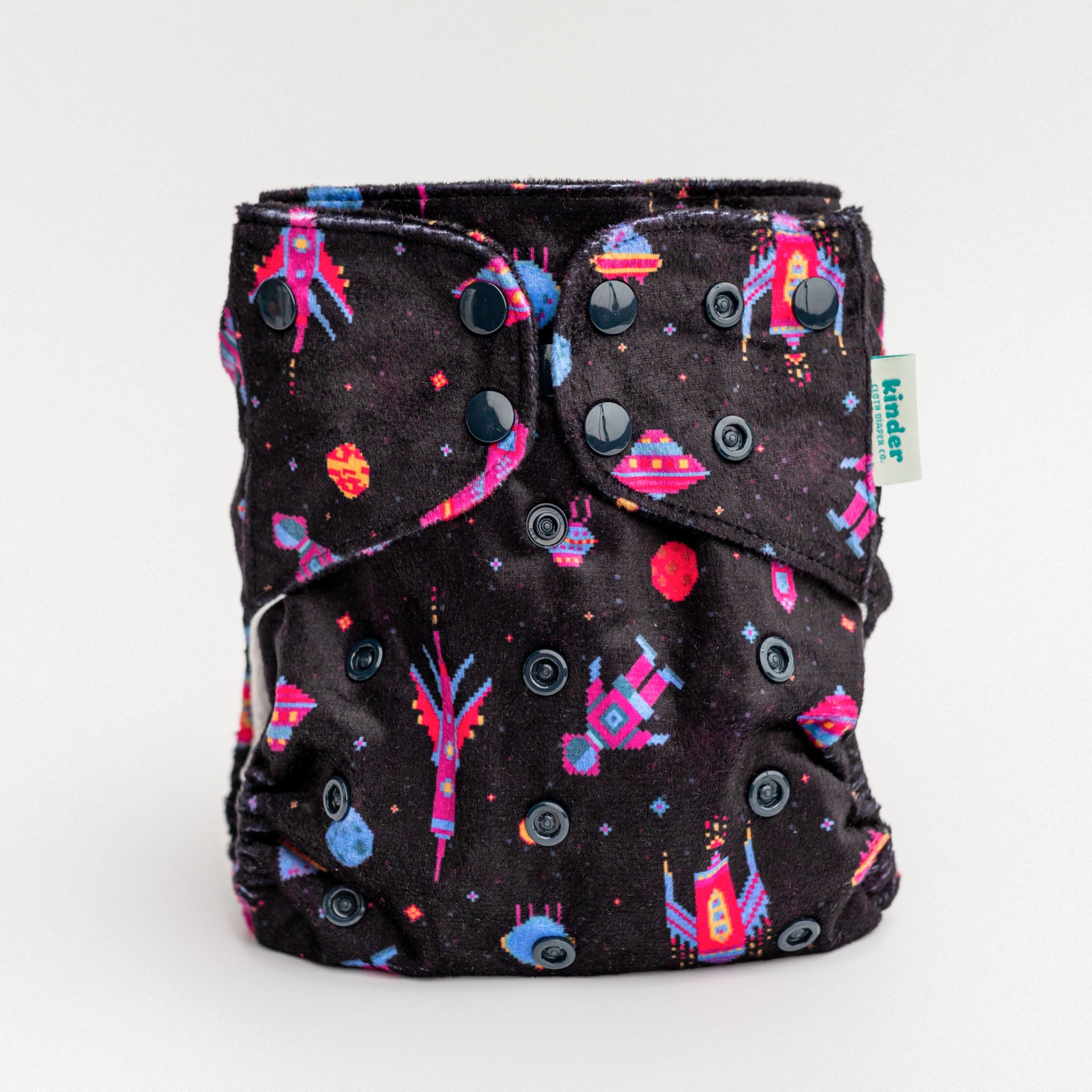 Patterned Lounger Pocket Cloth Diaper — Minky Fleece with Athletic Wicking Jersey