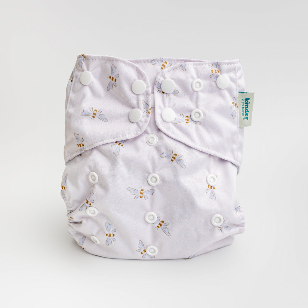 Nature: Essentials Pocket Cloth Diaper with Athletic Wicking Jersey, Grows with your Baby