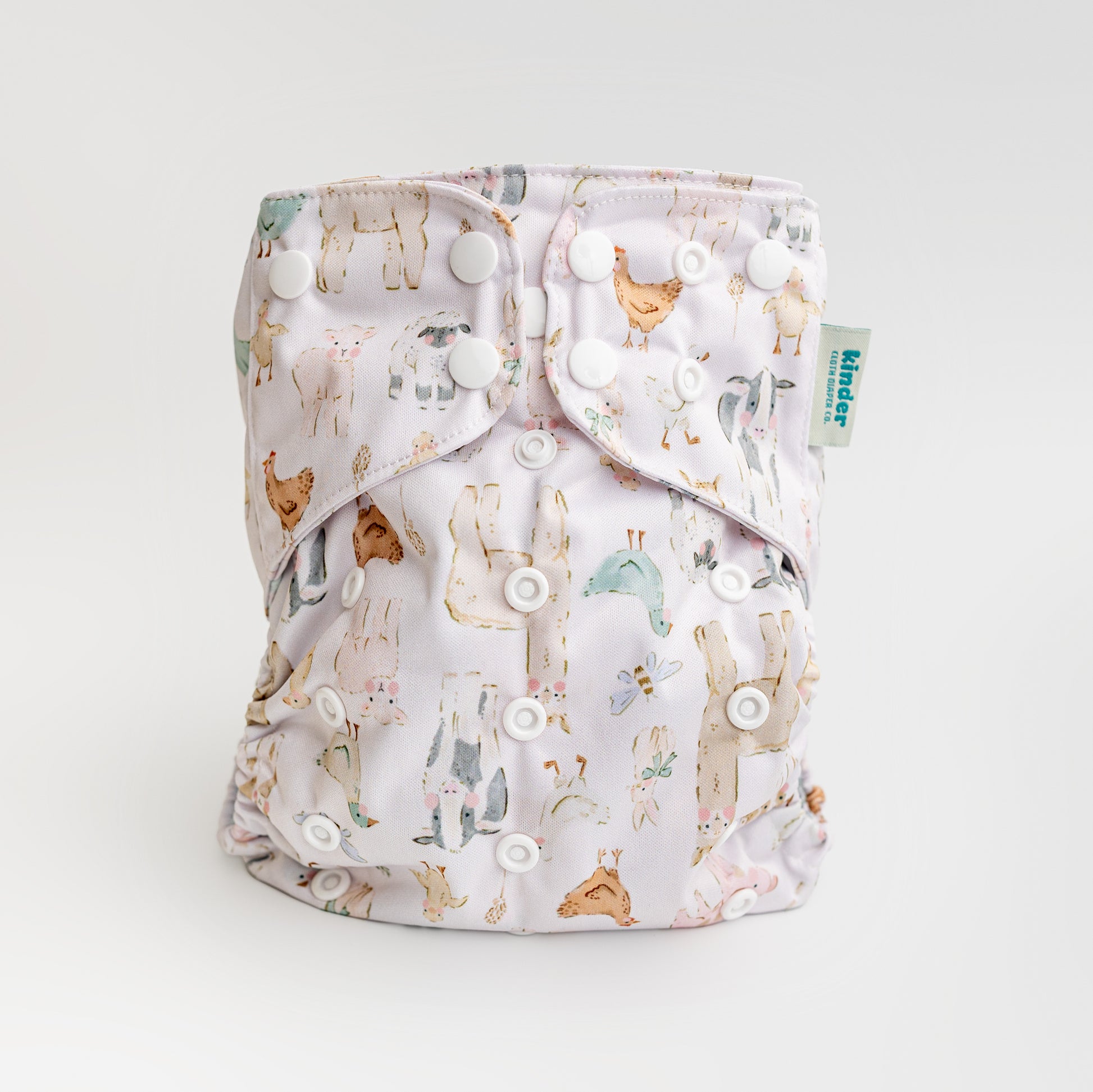 Animals and Insects: Essentials Pocket Cloth Diaper with Athletic Wicking Jersey, Grows with your Baby