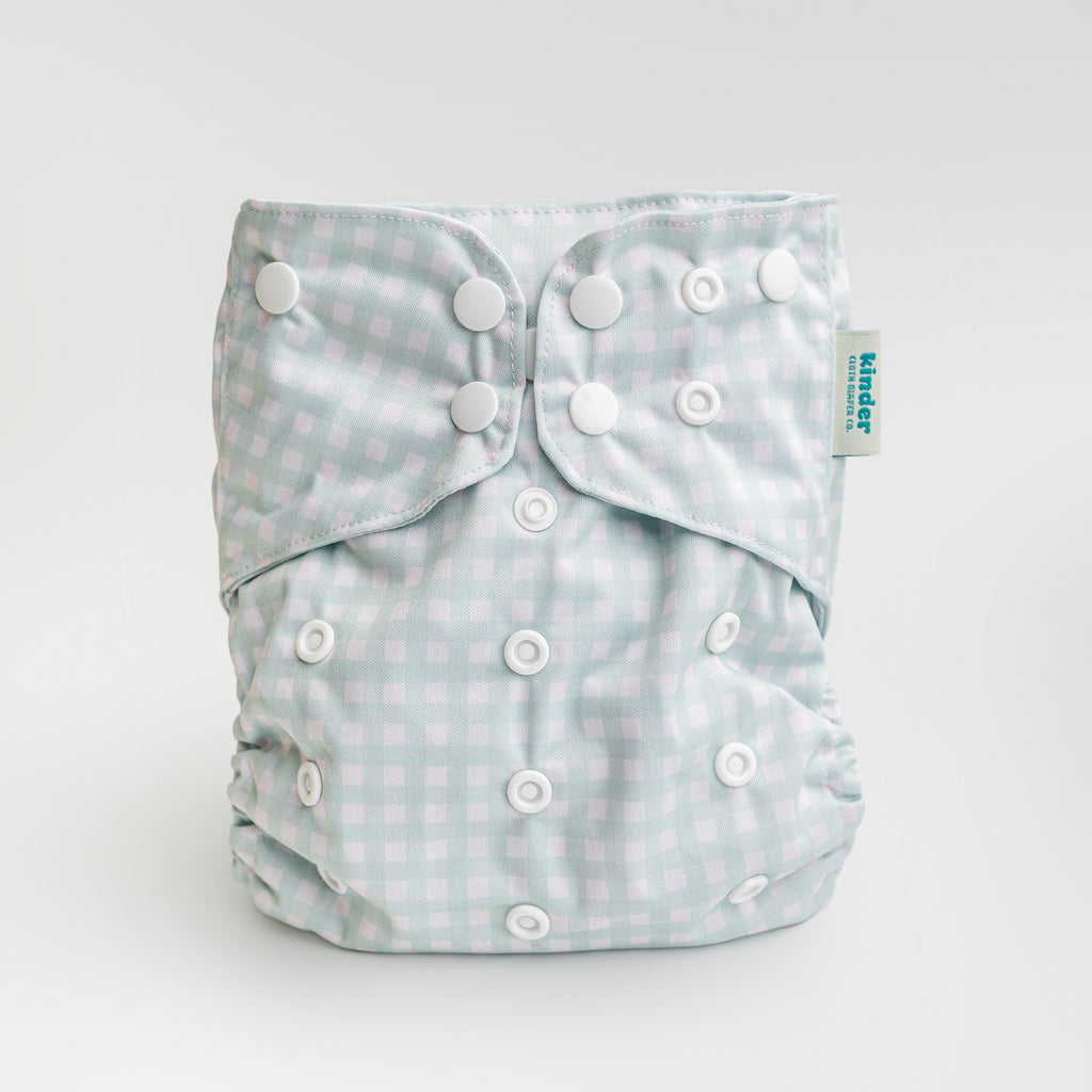 Abstract: Essentials Pocket Cloth Diaper with Athletic Wicking Jersey, Grows with your Baby