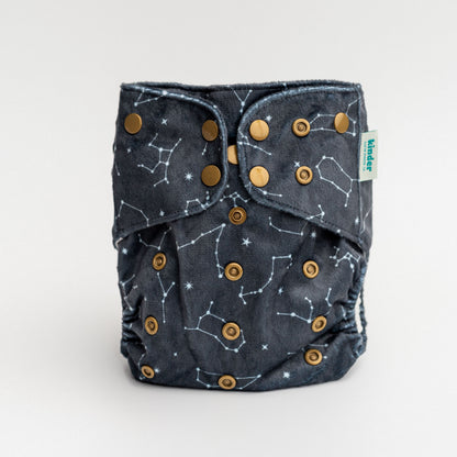 Patterned Lounger Pocket Cloth Diaper — Minky Fleece with Athletic Wicking Jersey