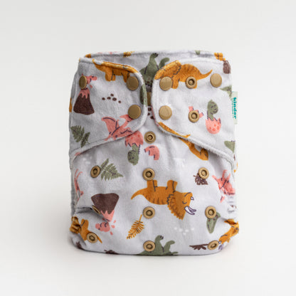 Patterned Lounger Pocket Cloth Diaper — Minky Fleece with Athletic Wicking Jersey