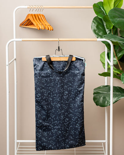 Large Zipper Hanging Wet Bag, Laundry Bag with Handles