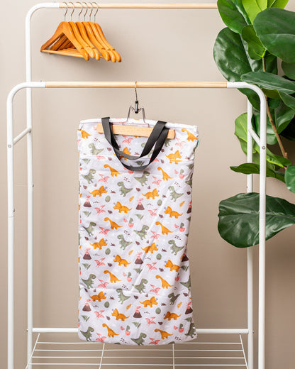 Large Zipper Hanging Wet Bag, Laundry Bag with Handles