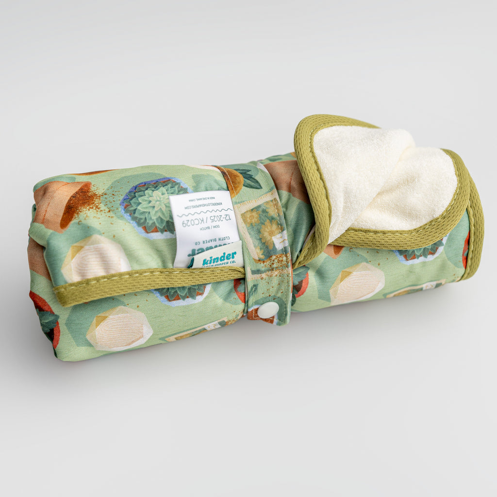 Ultra-Soft Bamboo Machine Washable and Wipeable Diaper Change Mat