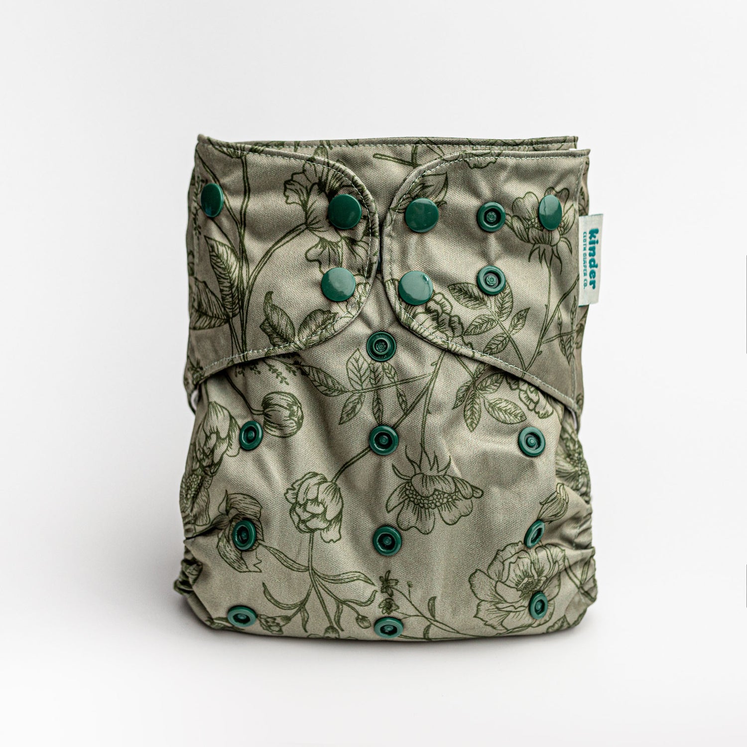 Botanicals Patterned Pocket Cloth Diaper with Athletic Wicking Jersey