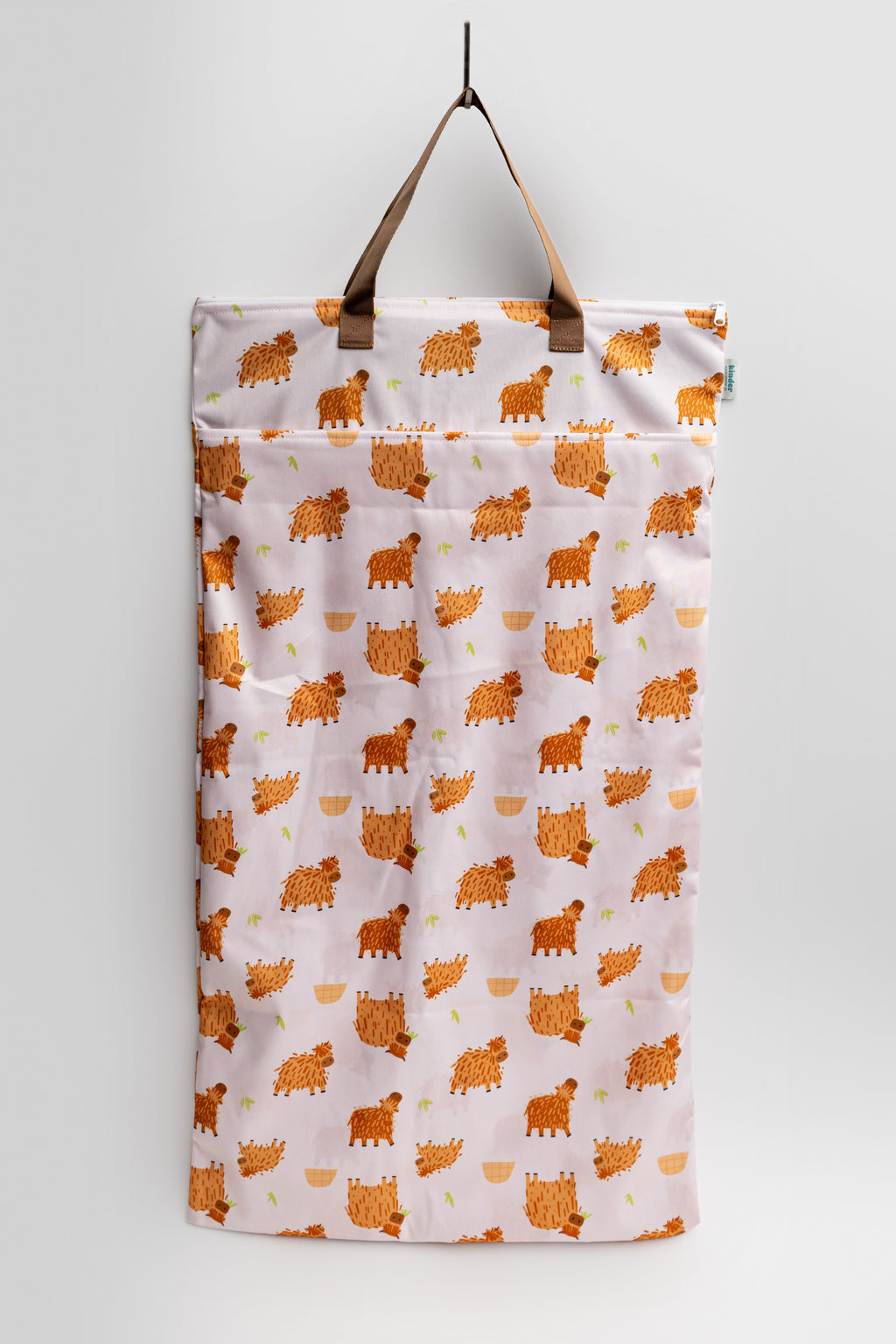 Large Zipper Hanging Wet Bag, Laundry Bag with Handles