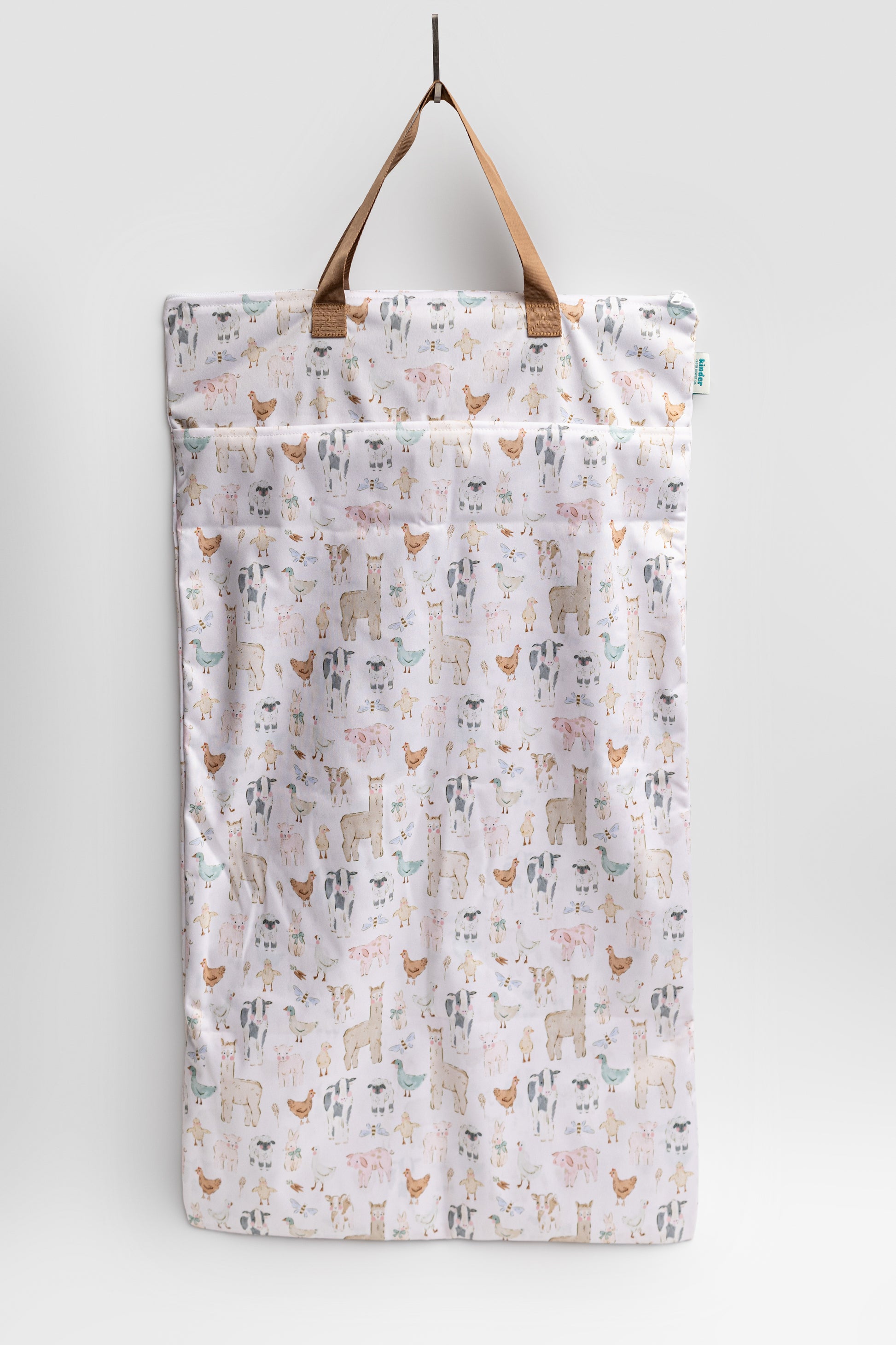 Large Zipper Hanging Wet Bag, Laundry Bag with Handles