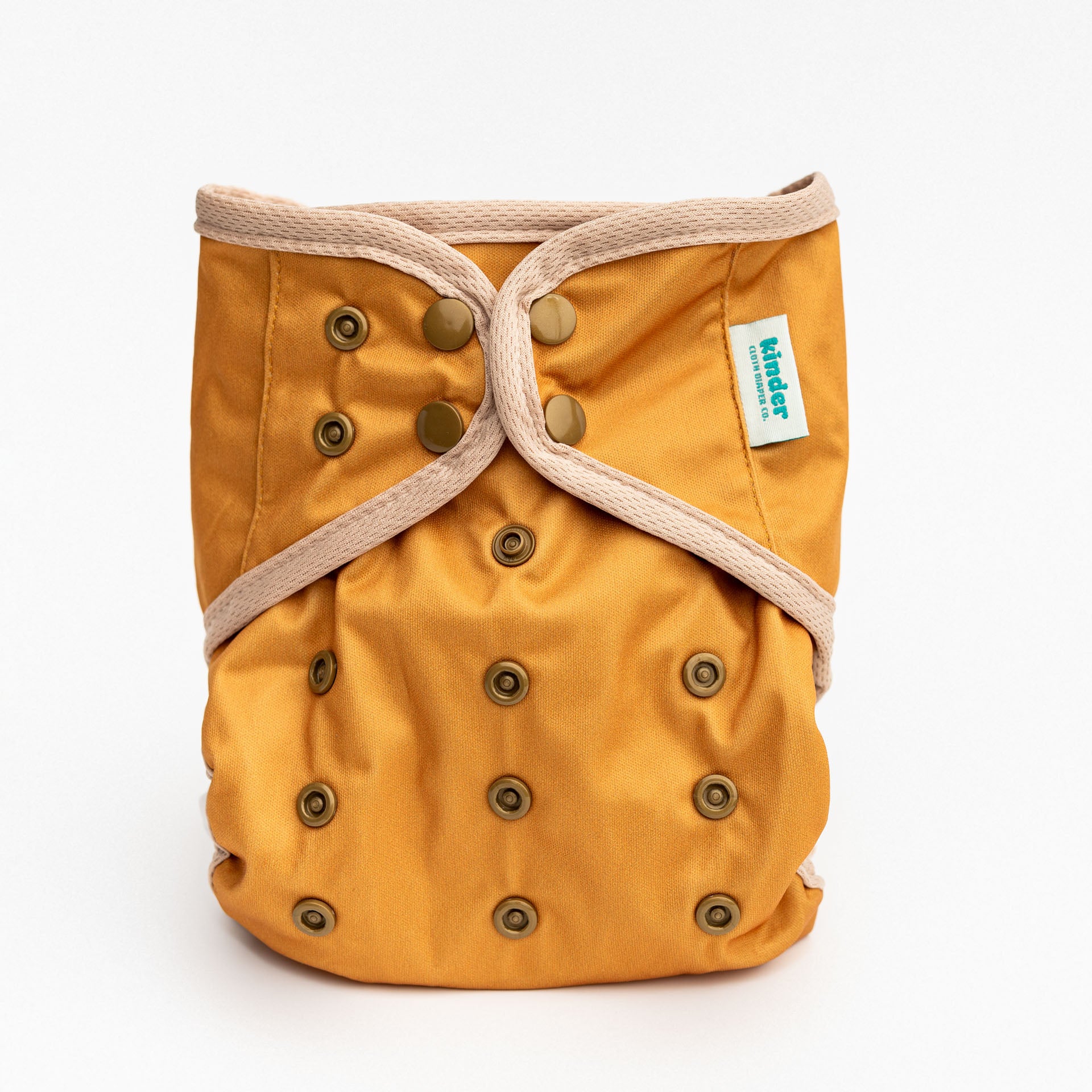 Solid Color Wipeable Cloth Diaper Cover, Grows with your Baby - Golden