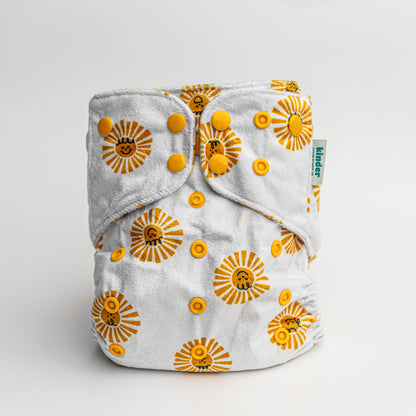 Patterned Lounger Pocket Cloth Diaper — Minky Fleece with Athletic Wicking Jersey