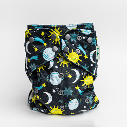 Patterned Lounger Pocket Cloth Diaper — Minky Fleece with Athletic Wicking Jersey