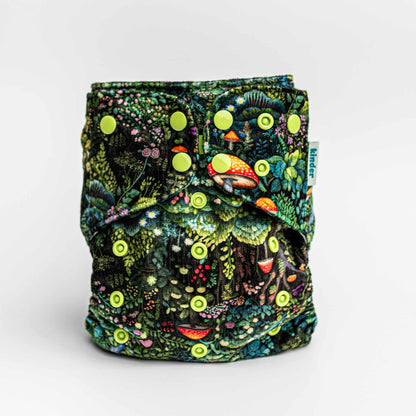 Patterned Lounger Pocket Cloth Diaper — Minky Fleece with Athletic Wicking Jersey