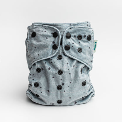 Patterned Lounger Pocket Cloth Diaper — Minky Fleece with Athletic Wicking Jersey