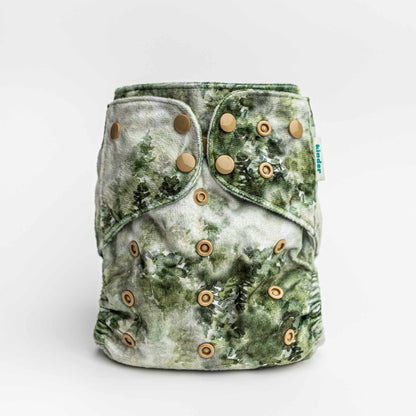 Patterned Lounger Pocket Cloth Diaper — Minky Fleece with Athletic Wicking Jersey