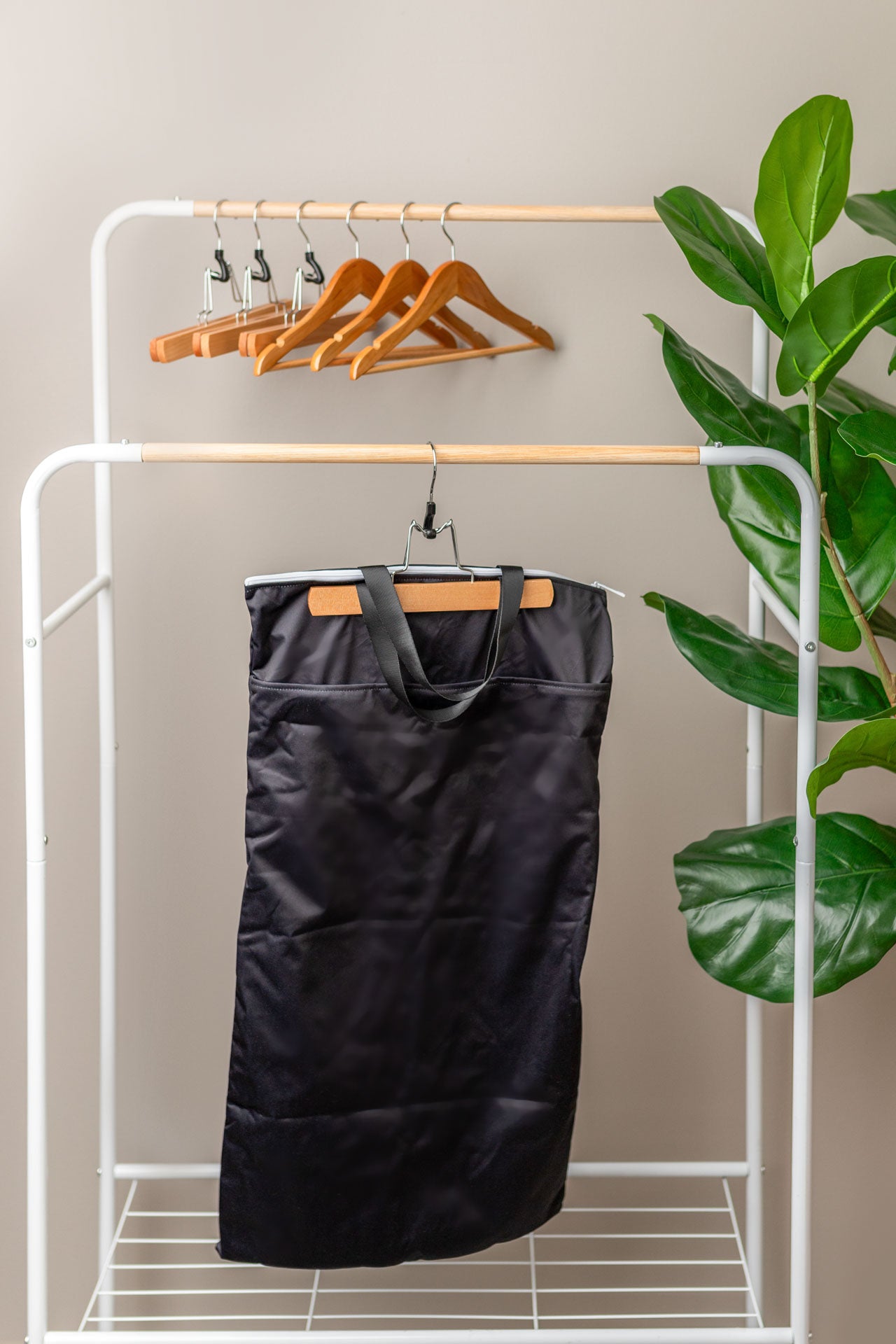 Large Zipper Hanging Wet Bag, Laundry Bag with Handles