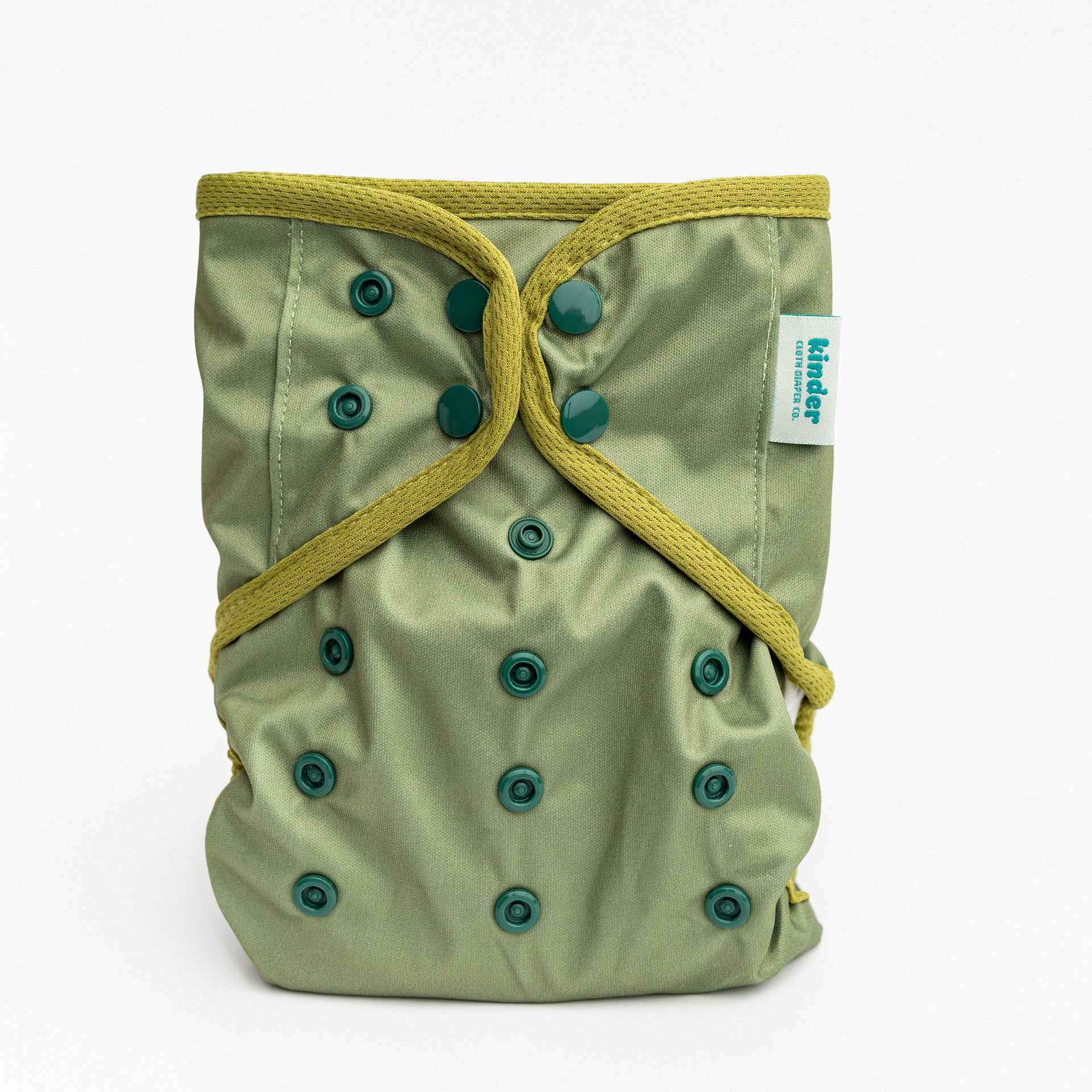Solid Color Wipeable Cloth Diaper Cover, Grows with your Baby - Fern