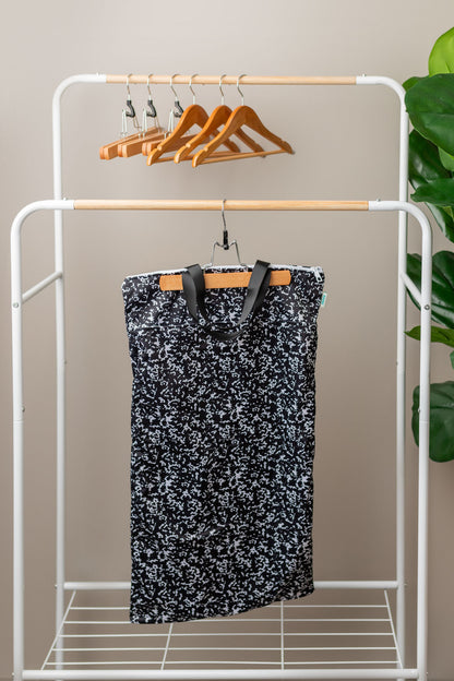 Large Zipper Hanging Wet Bag, Laundry Bag with Handles