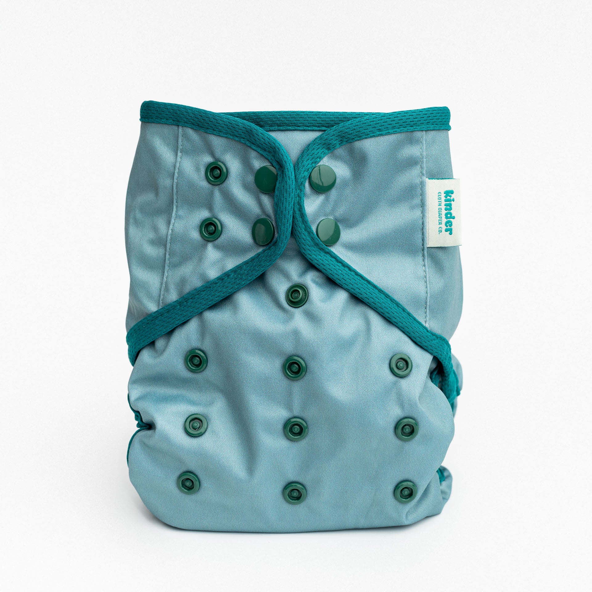 Solid Color Wipeable Cloth Diaper Cover, Grows with your Baby - Cadet