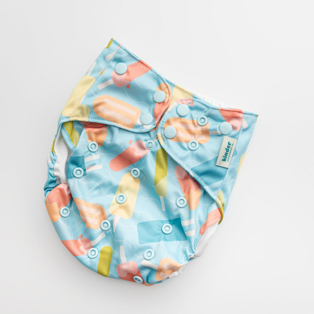 Reusable Swim Diapers with Athletic Wicking Jersey (7-60lbs)