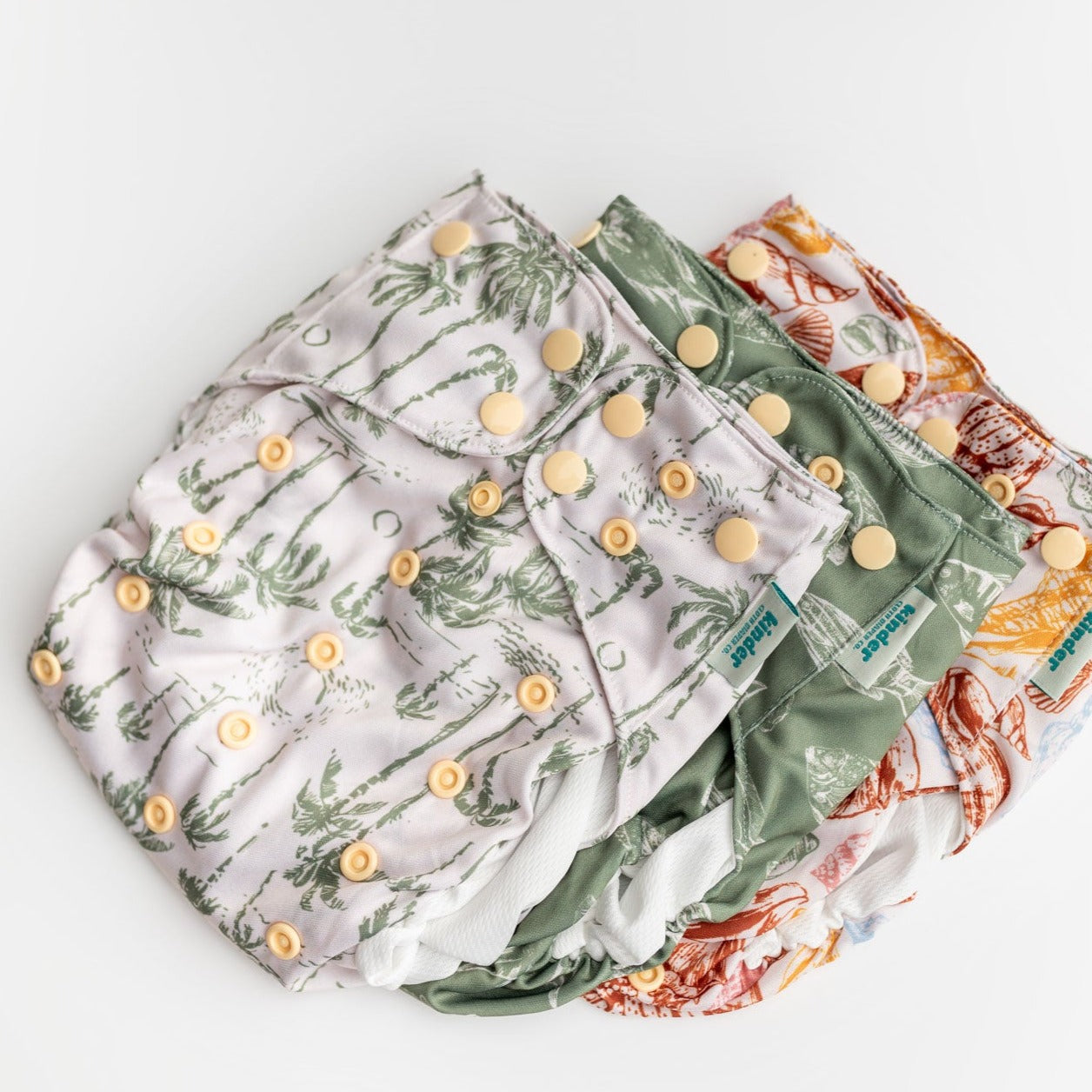 Set of 3 Reusable Swim Diapers with Athletic Wicking Jersey (7-60lbs)