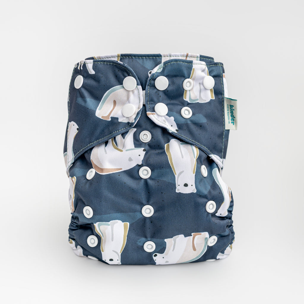 Animals and Insects: Essentials Pocket Cloth Diaper with Athletic Wicking Jersey, Grows with your Baby