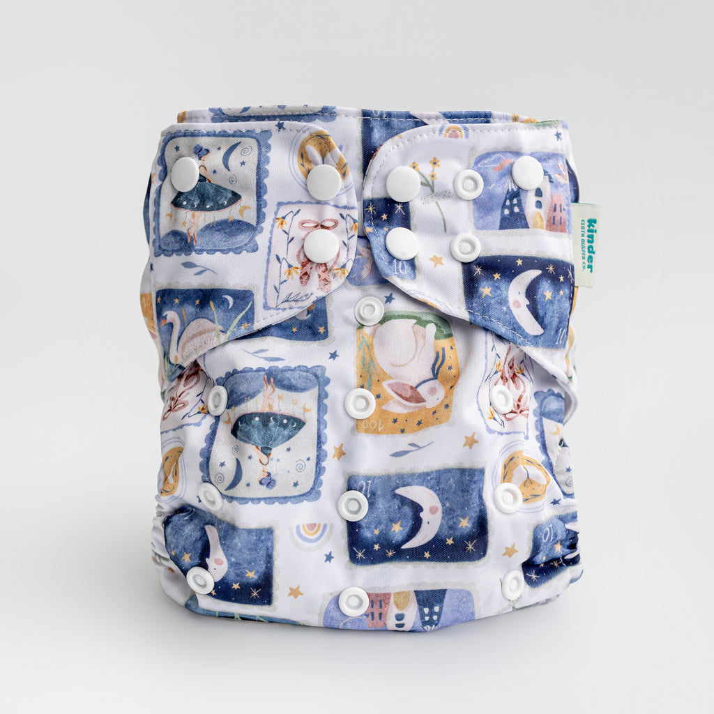 Animals and Insects: Essentials Pocket Cloth Diaper with Athletic Wicking Jersey, Grows with your Baby