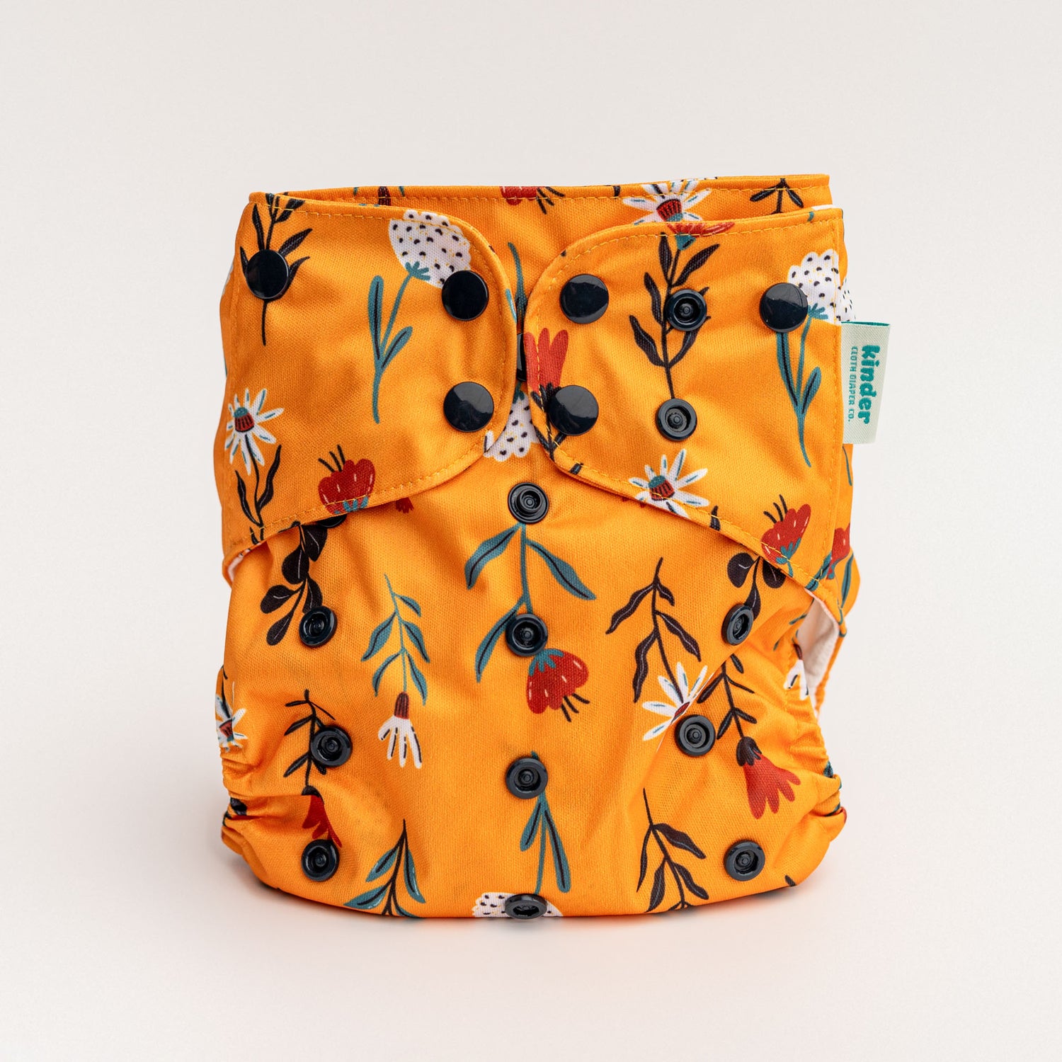 Floral: Essentials Pocket Cloth Diaper with Athletic Wicking Jersey, Grows with your Baby