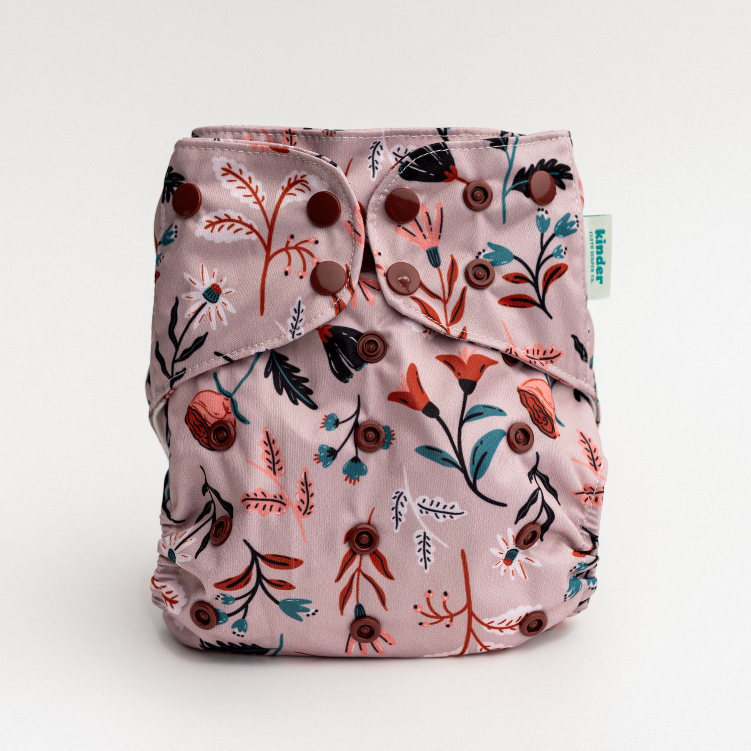 Floral: Essentials Pocket Cloth Diaper with Athletic Wicking Jersey, Grows with your Baby