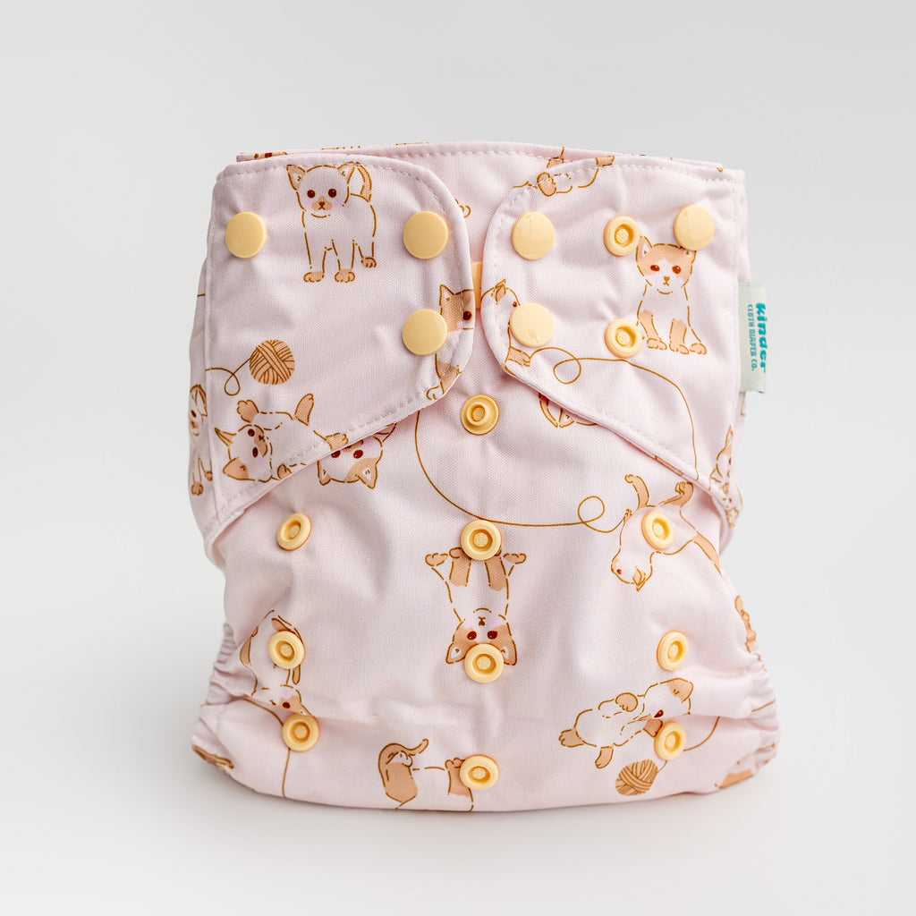 Animals and Insects: Essentials Pocket Cloth Diaper with Athletic Wicking Jersey, Grows with your Baby