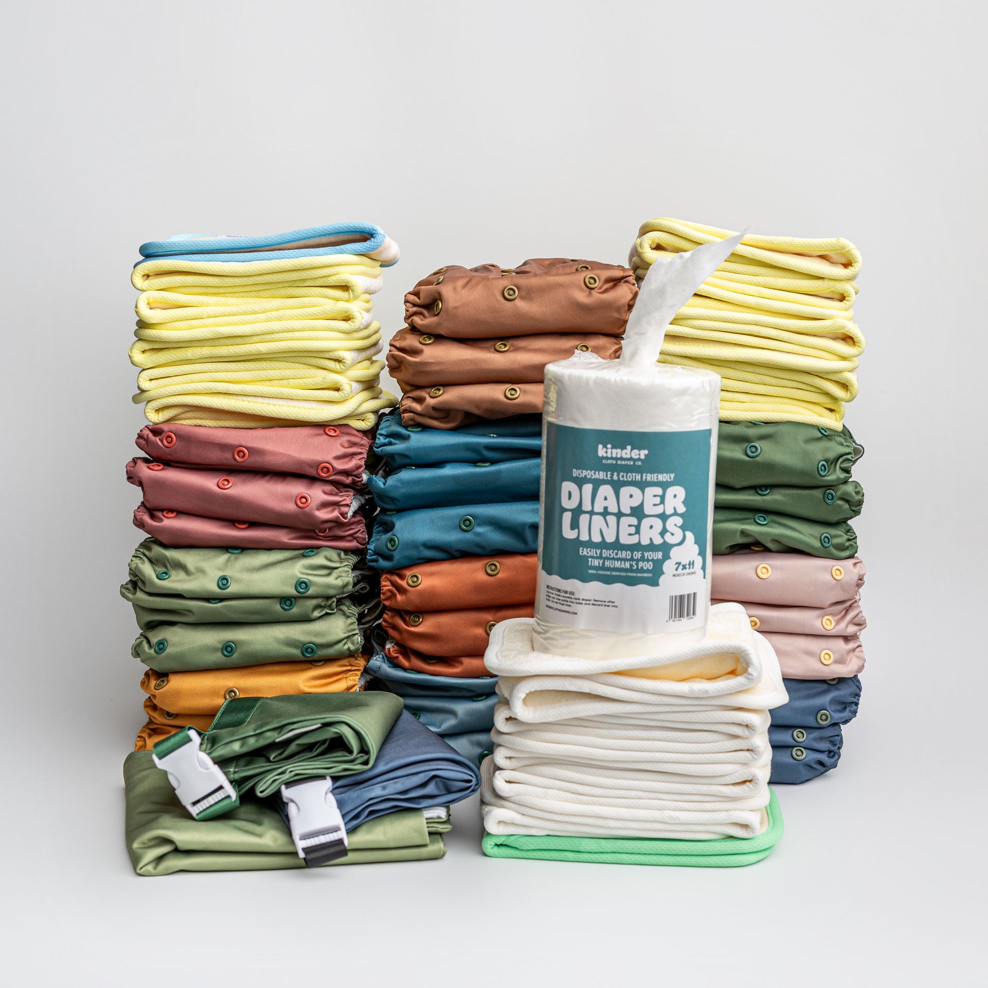 30 of Our Best Selling Solids - New Parent Starter Bundle of Essentials Pocket Diapers