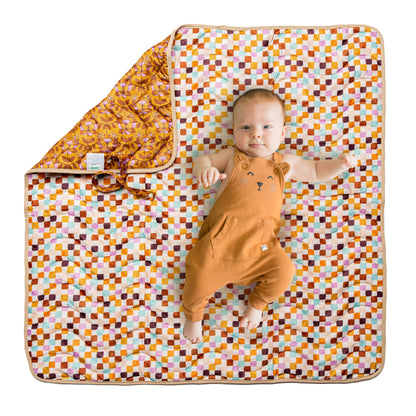 Anywhere Adventure Play Mat, Featuring Quilted Wipeable Machine Washable Fabric