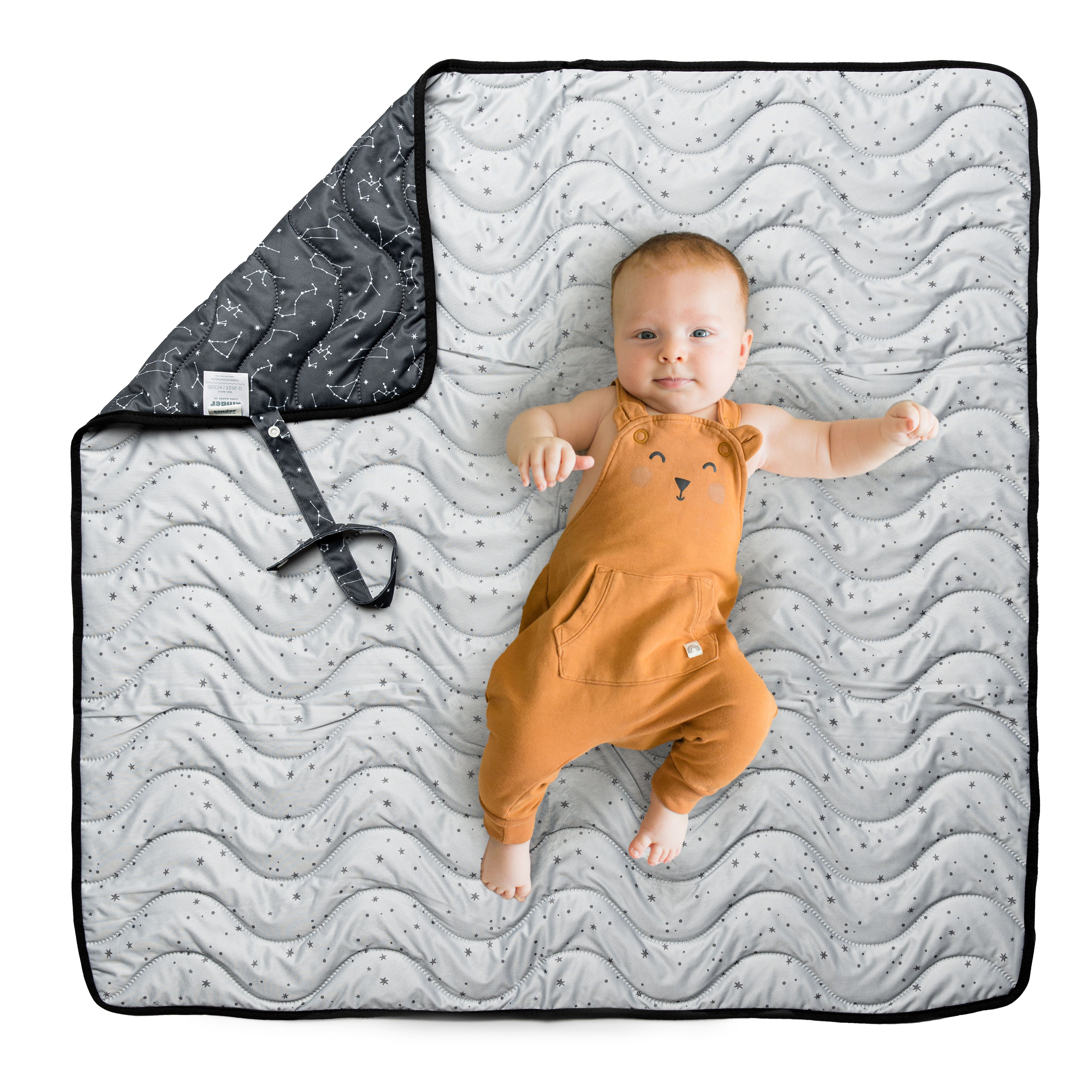 Anywhere Adventure Play Mat, Featuring Quilted Wipeable Machine Washable Fabric