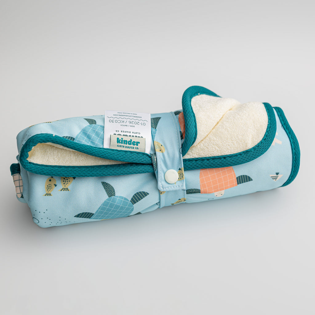 Ultra-Soft Bamboo Machine Washable and Wipeable Diaper Change Mat