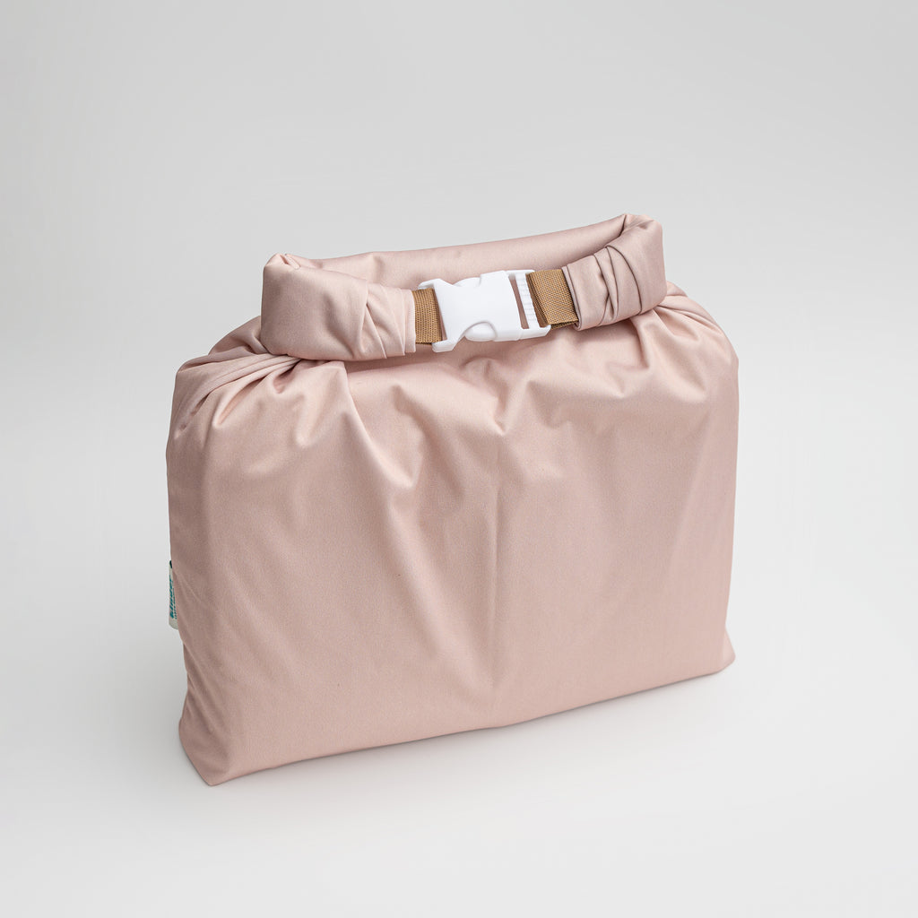 Cream - Travel Wet Bag - Roll Top Closure - Small