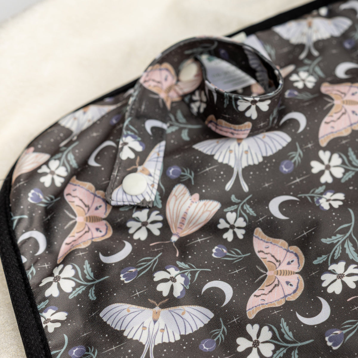 Moonlight Moths by Jeong-Yeun Arthur - Washable Change Mat - Insects - Travel-Friendly