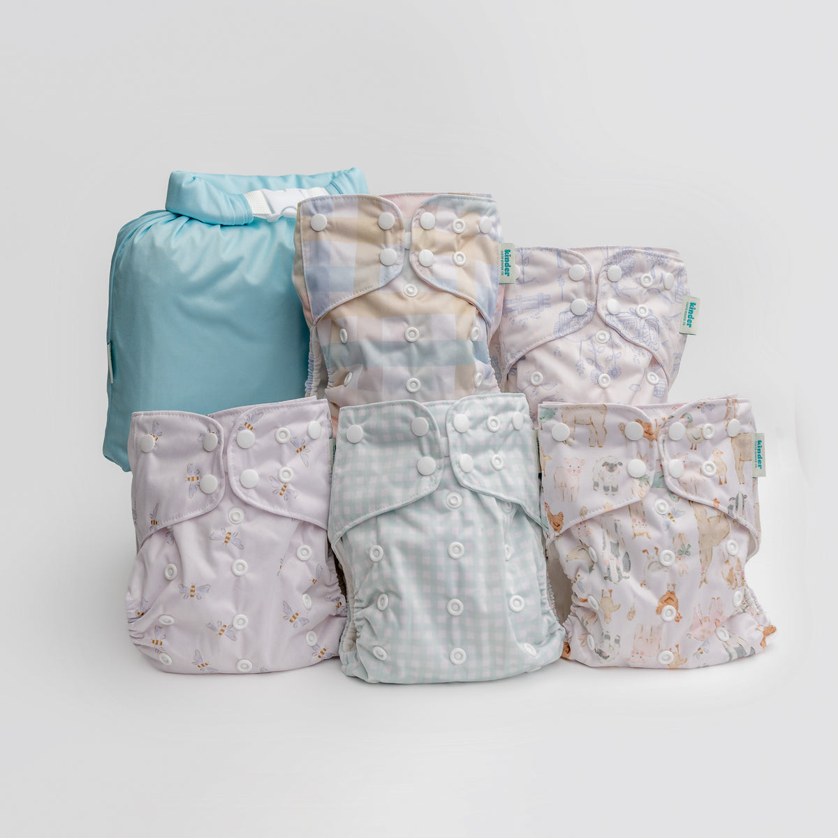 Barnyard Buddies - Essential Pocket Diaper - Cloth Diaper Starter Bundle - 5 Pack