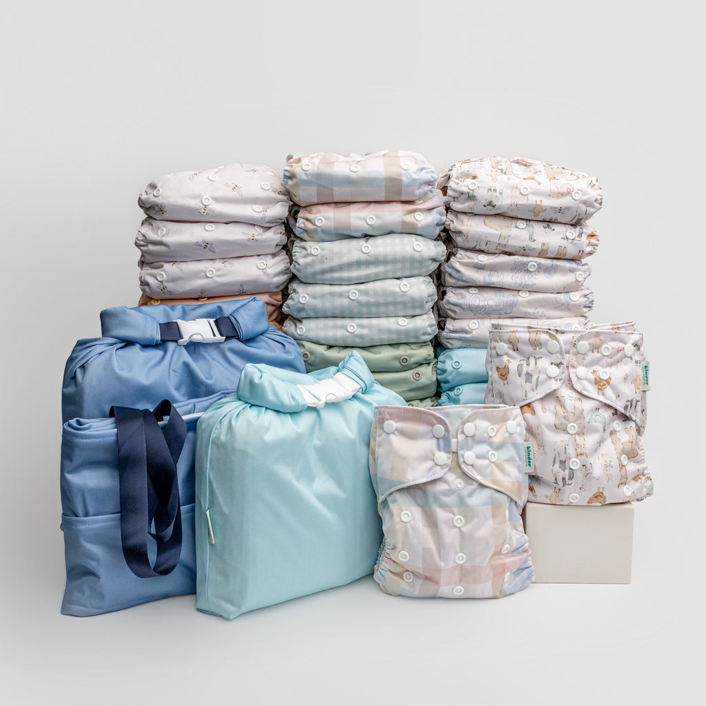 Barnyard Buddies - Essential Pocket Diaper - Cloth Diaper Starter Bundle - 30 Pack