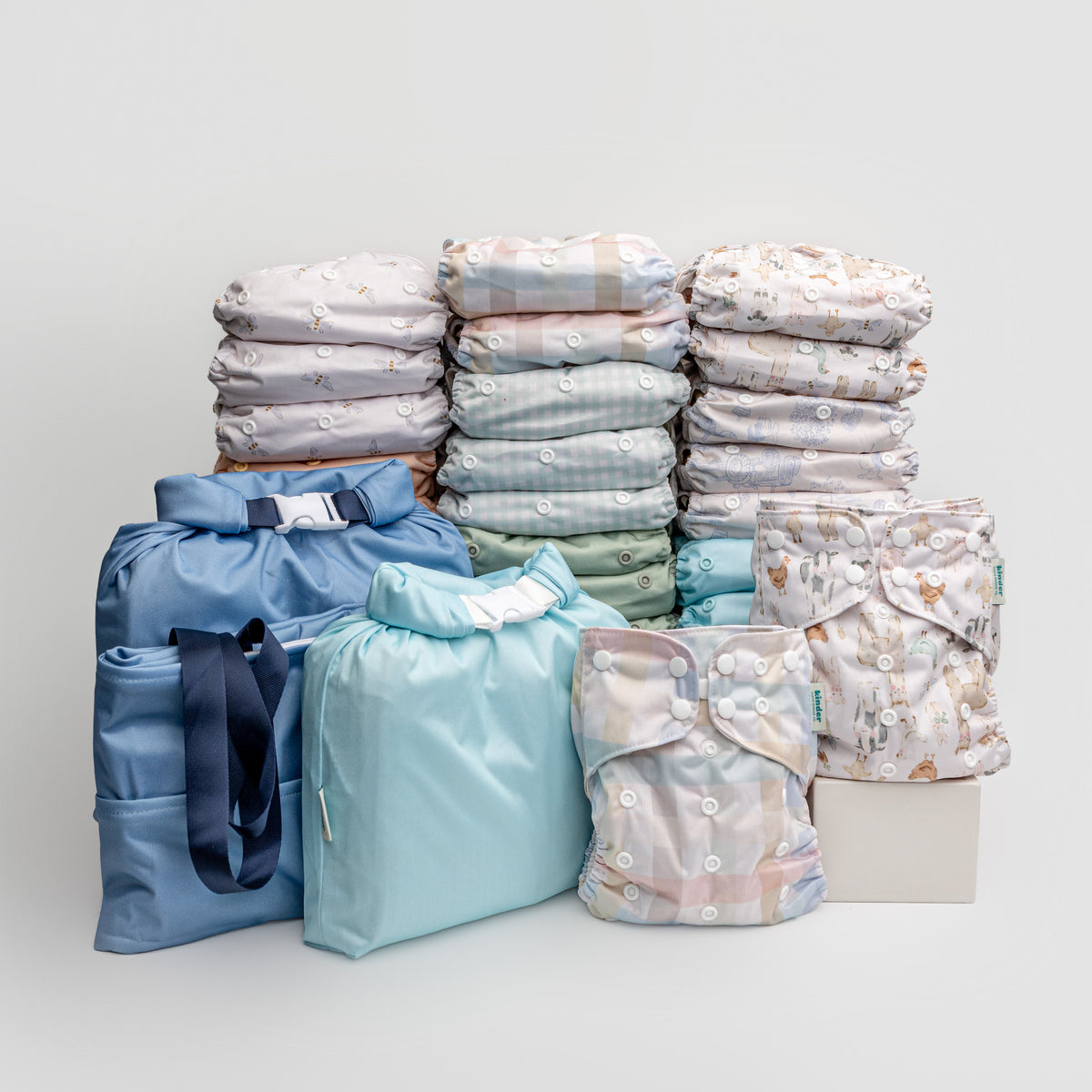 Barnyard Buddies - Essential Pocket Diaper - Cloth Diaper Starter Bundle - 30 Pack