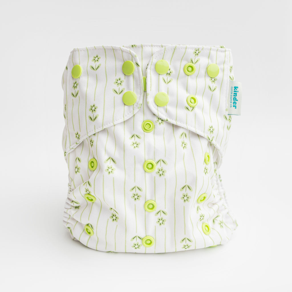 Cora Floral - Essential Pocket Diaper - Floral - One Size