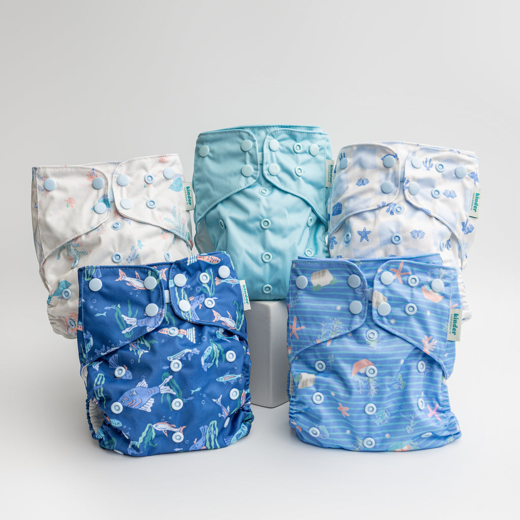 Betta Gingham by Cynthia Lai - Essential Pocket Diaper - Fish - One Size